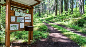 The Coast to the Sea trail is marked in several places with kiosks that provide information to travelers, as seen in this undated photo.