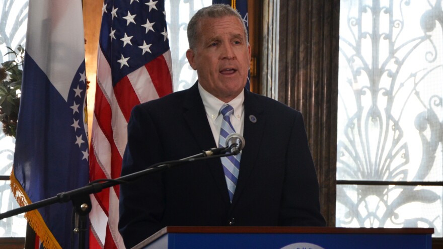 At a press conference, Interim Jackson County Executive Philip LeVota said he denies the charges against him.