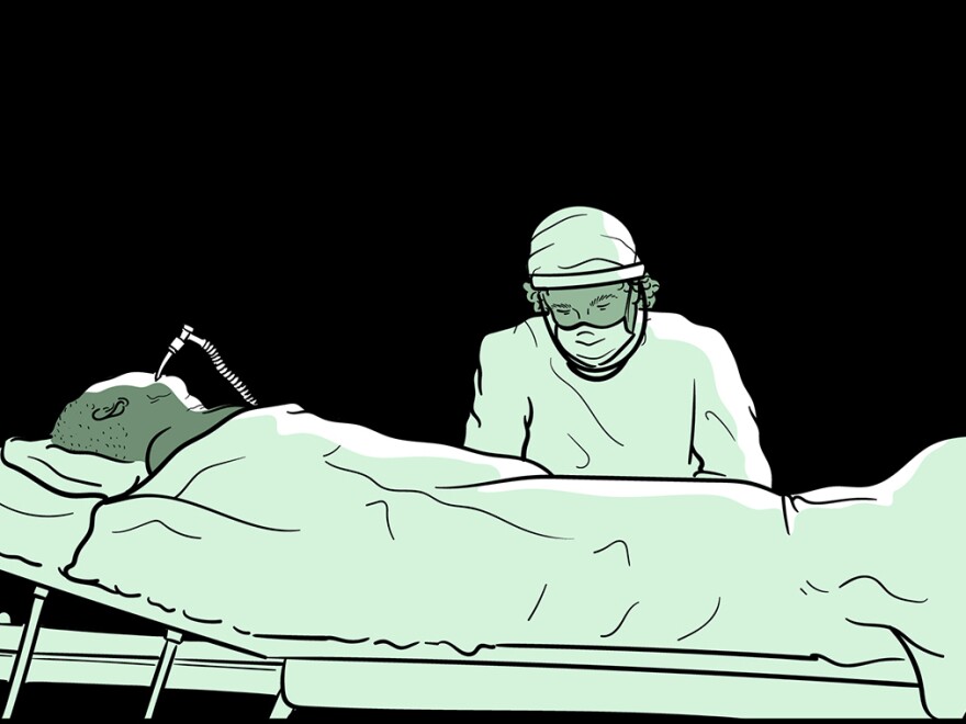 Dr. Daniel Colon Hidalgo is a physician in the intensive care unit of a Chicago Hospital, where many of the COVID-19 patients he's tending are unconscious and terribly Ill from the minute he meets them.