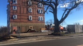 A building under construction.