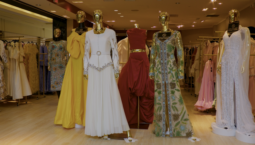 Romance Rouge carries formal and fashion-forward pieces sourced from designers in Dubai, Nigeria, Turkey and France. Owner Ludie Charles opened the store in December 2025 after years of planning.