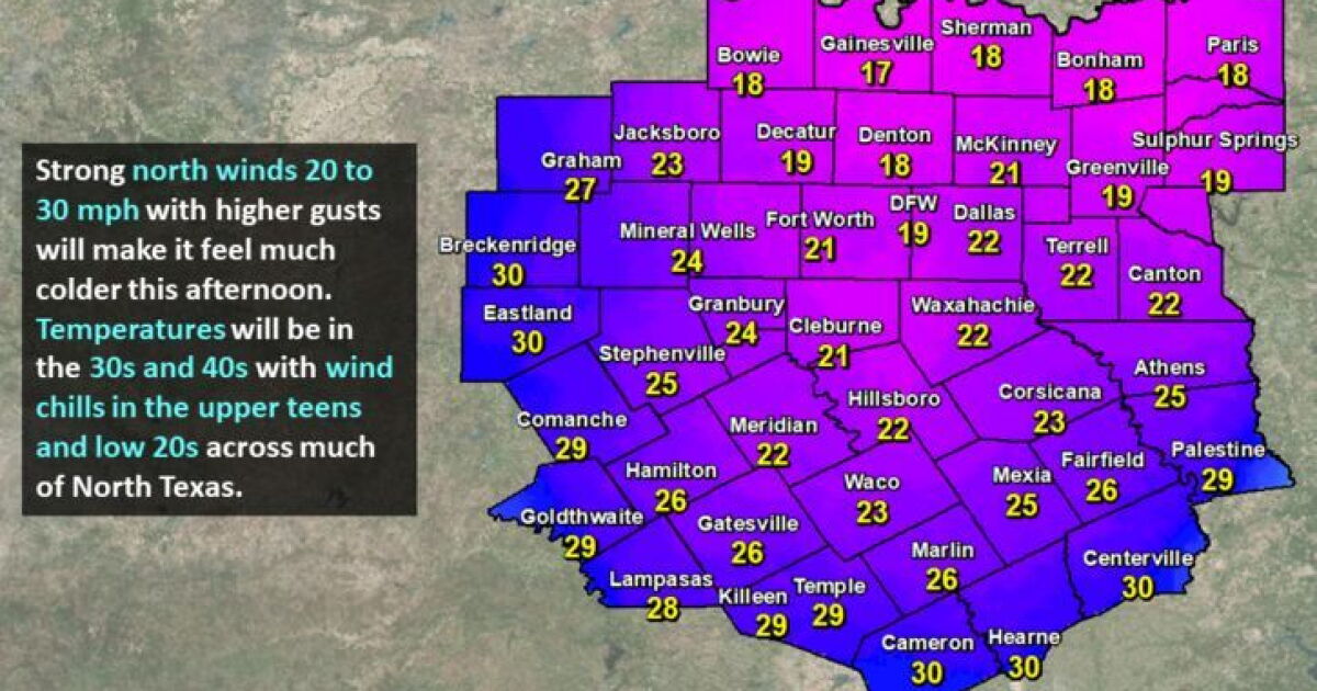 Parts Of North Texas Could See Sleet And Possibly Snow As Cold Front ...