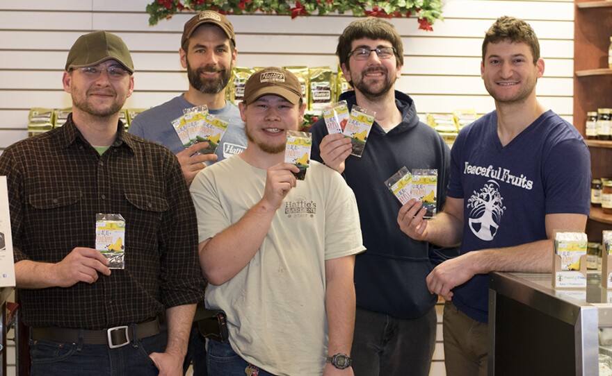 Hattie's Hub workers with Evan Delahanty