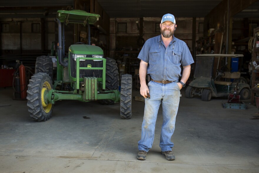 Jeff Tyson, President of the North Carolina Soybean Producers Association, stands in one of the buildings on his farm in Nashville, North Carolina on Thursday, May 16, 2019. Tyson explains that since so much of U.S. produce is shipped overseas, the international trade disputes will make it difficult for American farmers to sell their crops at a profit.