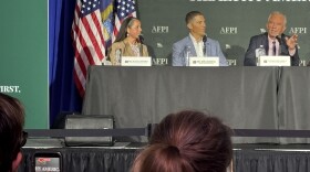 U.S. Health and Human Services Sec. Robert F. Kennedy Jr responds to a question at a roundtable discussion at a farm southwest of Lansing, Michigan