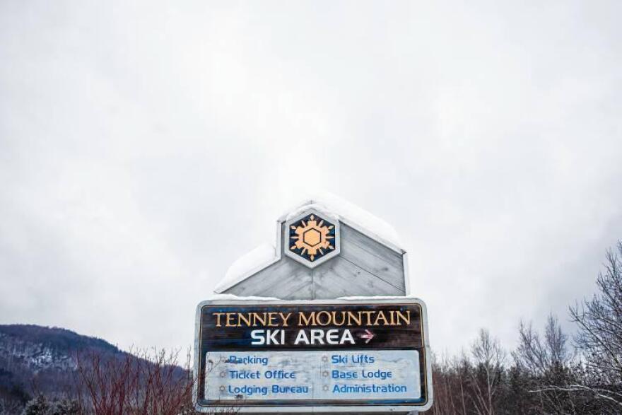 A sign for Tenney Mountain Ski Area in Plymouth is seen on Tuesday, Dec. 19, 2017. (Concord Monitor file photo)