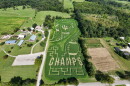 Fowler Pumpkin Patch’s corn maze is shaped to celebrate IU’s national championship win from last football season.