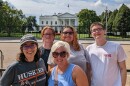 Ritenour High teacher Christina Andrade Melly, far left, poses in front of the White House with students, including sophomore Ryland Weeks, far right.