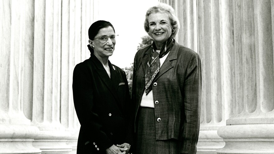 As different as their backgrounds were, and even their approaches to judging, when it came to women's rights, Ruth Bader Ginsburg (left) and Sandra Day O'Connor were allies.