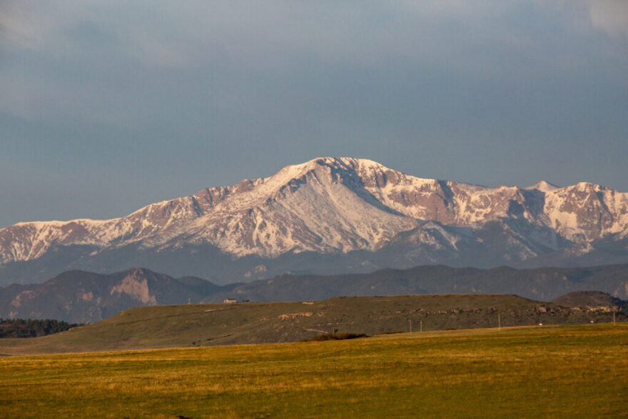 In this file photo, Pikes Peak can be seen from northern Douglas County, May 23, 2024.