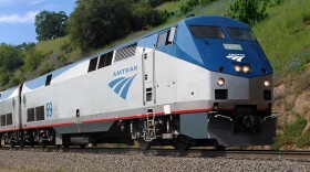 An Amtrak train on the California Zephyr