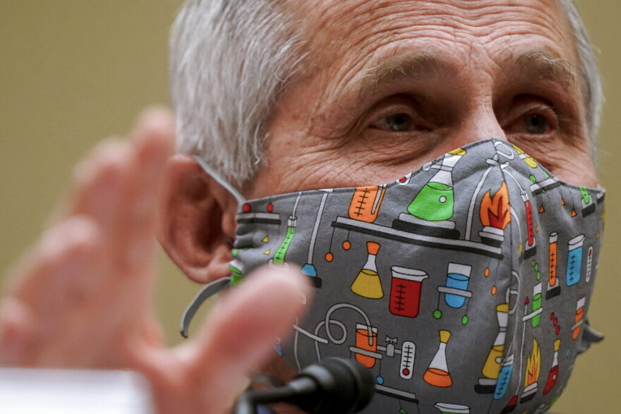 Dr. Anthony Fauci, director of the National Institute of Allergy and Infectious Diseases, speaks during a House Select Subcommittee hearing on Capitol Hill in Washington, Thursday, April 15, 2021, on the coronavirus crisis.