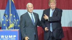 Gov. Mike Pence and Republican presidential hopeful Donald Trump appeared at a rally Tuesday, July 12, just days before Trump is expected to name his running mate.