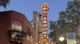 Moviegoers gather outside Charlottesville's Paramount Theatre during the 2025 Virginia Film Festival, an event supported by Virginia's Film Office
