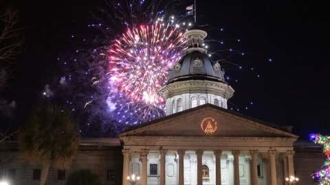 Photo of New Year's celebrations in Columbia, South Carolina.