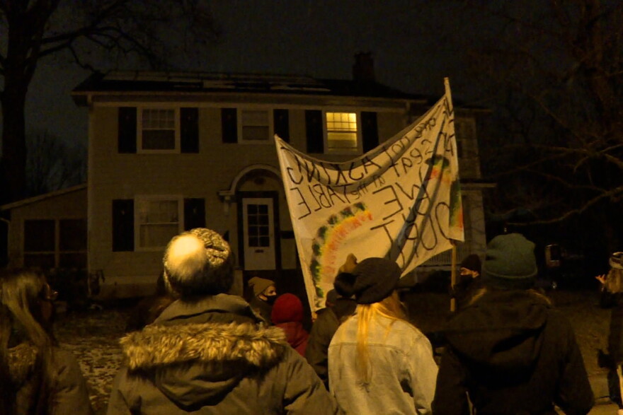 On MLK Day, protesters marched through the streets of Bloomington to the mayor's house.