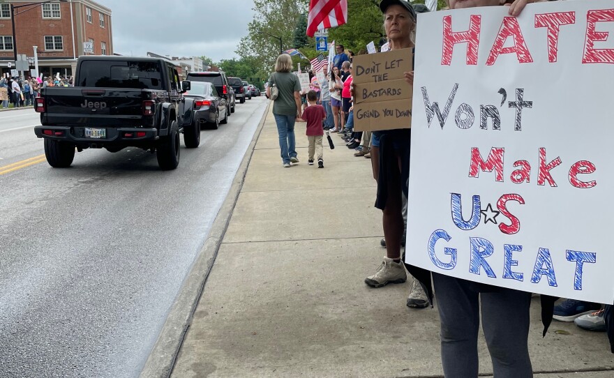 One of the many signs brought by protesters to the No Kings Day of Defiance rally on June 14, 2025.
