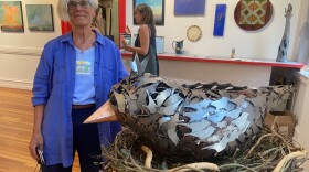 Glass and metal artist Piper Foreso is among the artists who chose to leave Cottage Street Studios after her rent doubled. She showed her work at a new exhibit, "Cottage Street Studios: Past and Present."