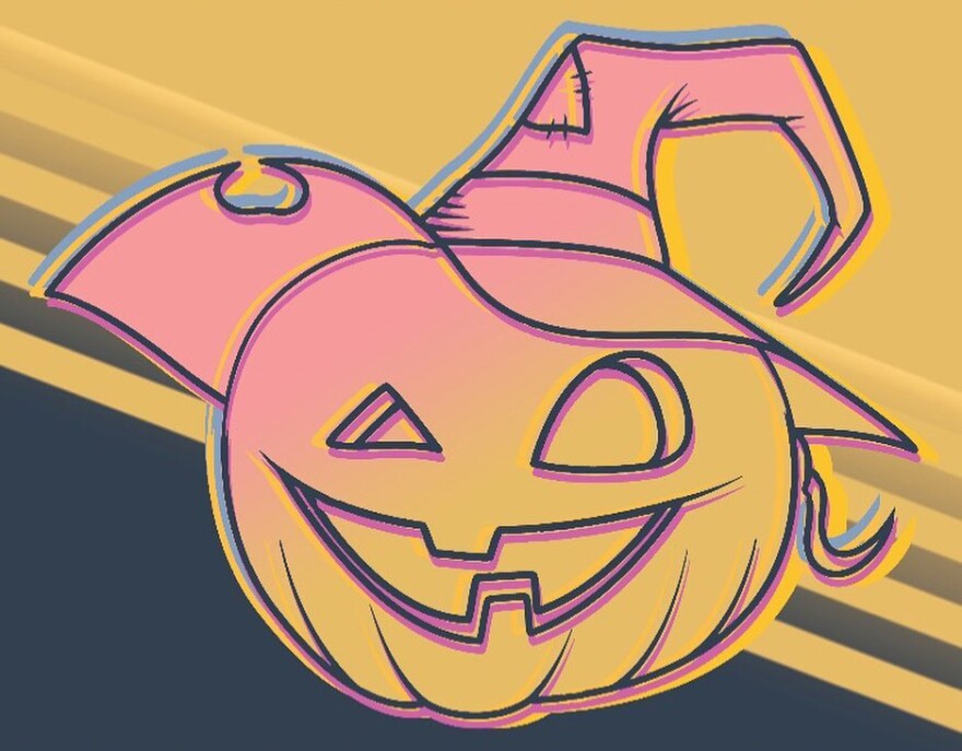 A close-up of “Haunted Pint” poster.