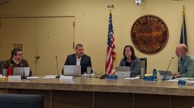Members of the Ashland City Council in a meeting in March 2023
