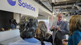 Solstice Advanced Materials Senior R and D Director Ryan Hulse, in gray