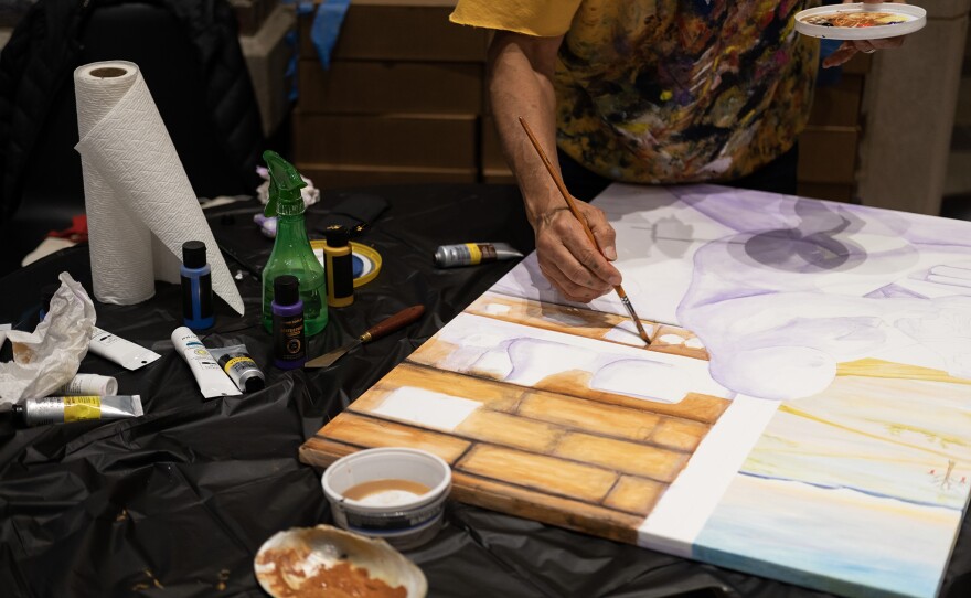 Artist Martin Vargas, at PCAP's 2022 Art Auction.