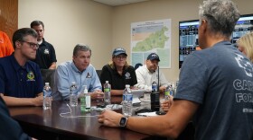 State and federal officials talk with Mission Hospital executives about Helene's impact on the hospital in Asheville. Greg Lowe, Mission Hospital's CEO, said restoring city water services is a top priority that will help ease hospital operations.