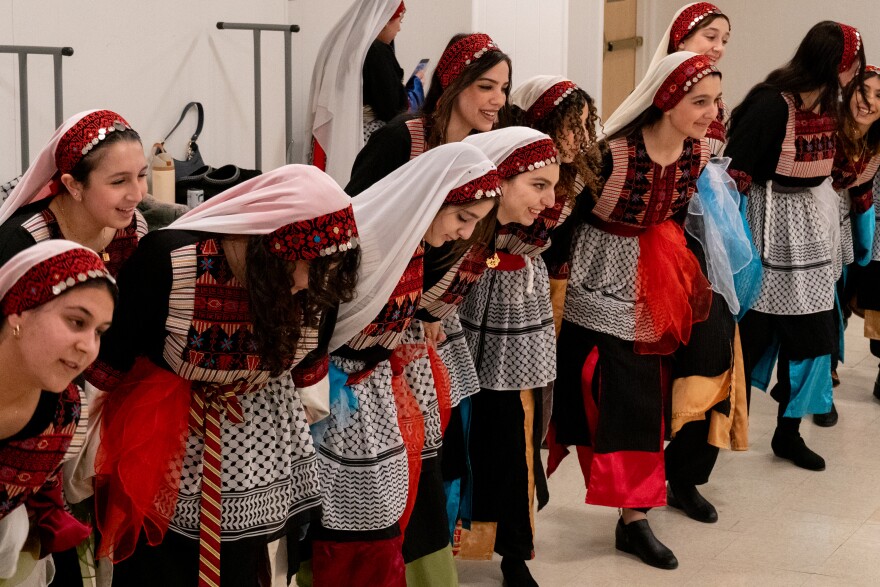 Canaan Wellspring Dabke Dance Troupe rehearses at the First St. Charles United Methodist Church on Saturday, Jan. 3, 2026, in St. Charles.