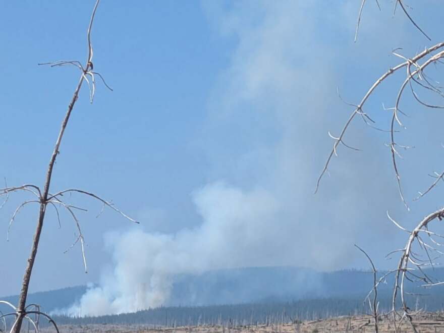 The fire was detected Friday in the Three Sisters Wilderness about 4.5 miles north of Waldo Lake.