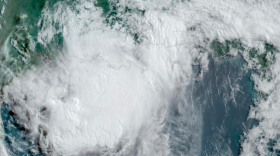 Hurricane Barry as seen by satellite on Saturday, July 13th, 2019.