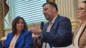 Rochester City School District Superintendent Carmine Peluso speaks at a meeting with U.S. Education Department representatives at the White House on Wednesday. To his left is Deputy Secretary of Education Cindy Marten.