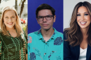 The candidates from left to right are: Sen. Danielle Bass, Max Hanna, and Kelly Kitashima.