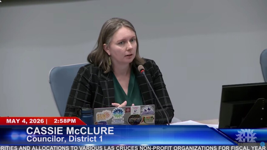 Councilor Cassie McClure speaks during the meeting.