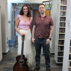 Cathy Ritter (left) with WDIY's Shamus McGroggan (right) at the WDIY