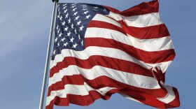 An American flag flies over Point State Park in Pittsburgh. (Keith Srakocic/AP)