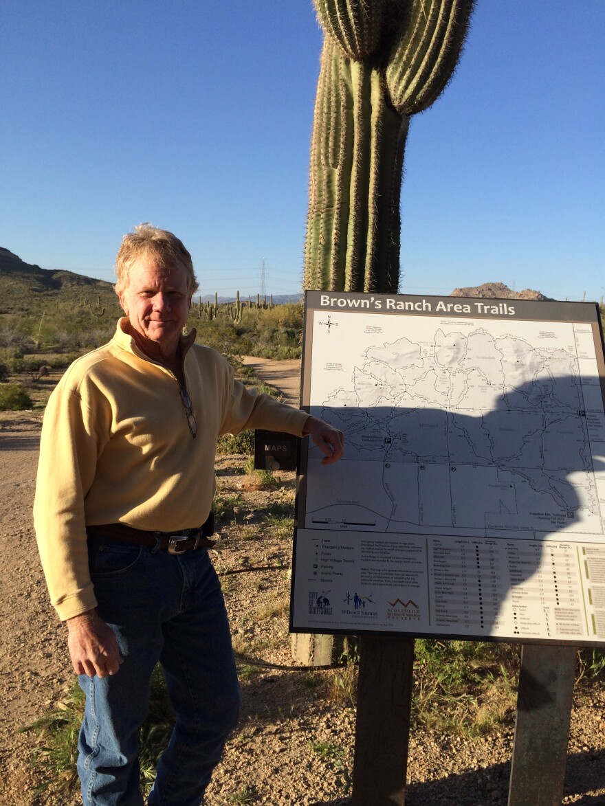 Jim Heitel at Brown's Ranch Trailhead in North Scottsdale.