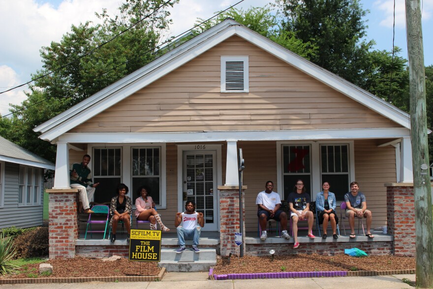 Terry Davis and the summer interns at the SC Film Institute.