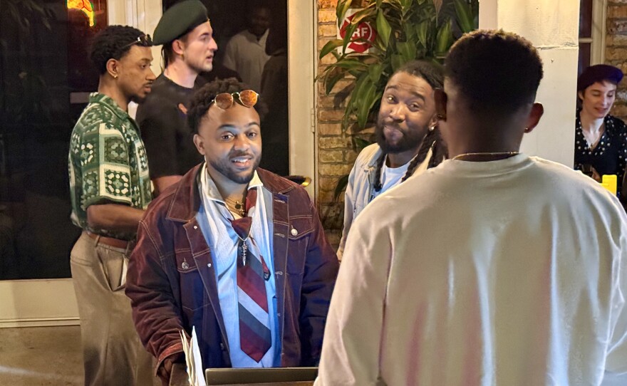 OTC staff, including co-founder Horace Henry, handling in-person reservations for Off The Clock, a new restaurant, listening bar, art gallery, and creative third space in Downtown Lake Worth Beach