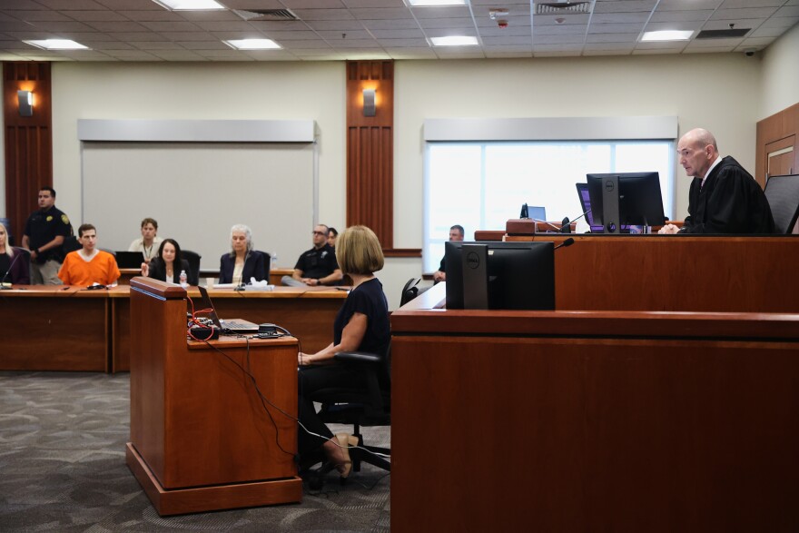 Judge Steven Hippler speaks at the sentencing hearing of Bryan Kohberger at the Ada County Courthouse, Wednesday, July 23, 2025, in Boise, Idaho, for brutally stabbing four University of Idaho students to death nearly three years ago.