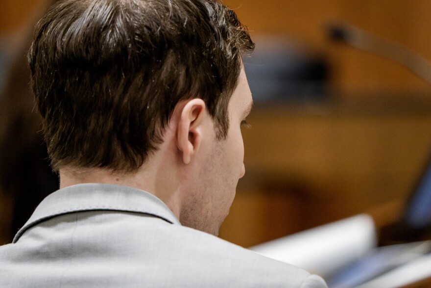 Tyler Robinson, who is accused in the fatal shooting of Charlie Kirk, listens during a preliminary hearing at the Fourth District Courthouse in Provo, Utah, July 9, 2026.