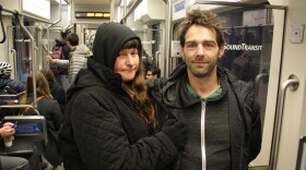 Bella Barger and Erik Nelson take light rail to get to their methadone treatment. 