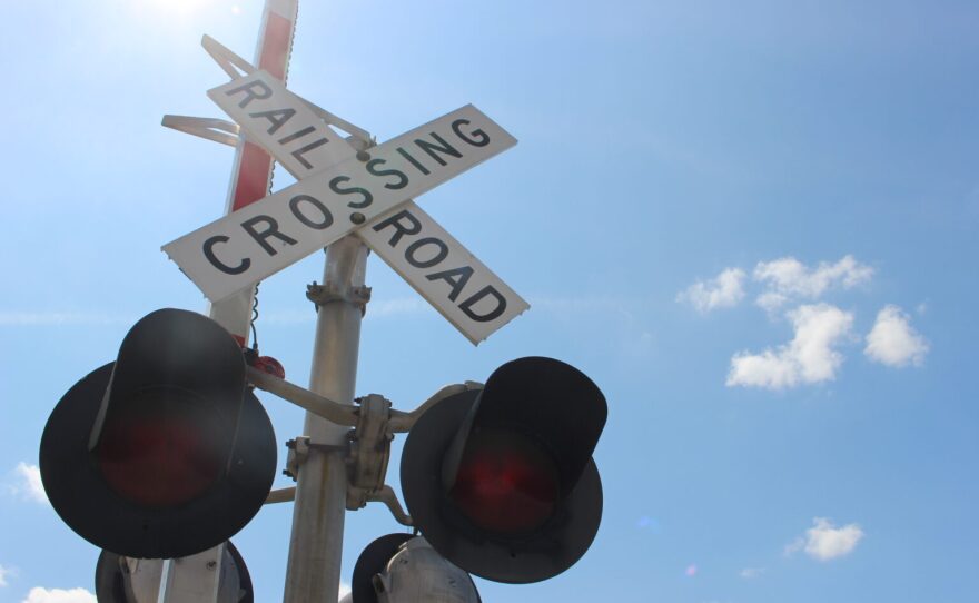 A railroad crossing in Virginia.
