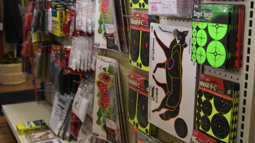 Targets for sale at Al Simmons Gun Shop. (Sofia Millar/WUFT News)