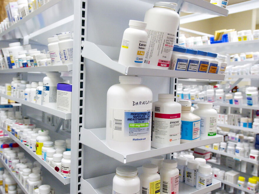 Bottles of drugs fill shelves at the storeroom of Kohll's Pharmacy & Homecare in Omaha, Neb.  A new study found that while 94 percent of patients are getting written information with their prescriptions, only 75 percent of them are getting information that's considered useful.