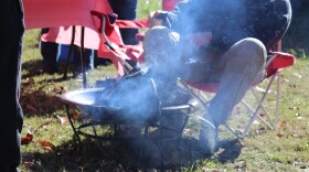 Photo of a smoking grill