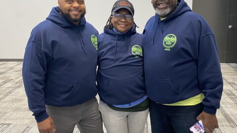 East Side Bike Club members Harvey Miles (left) Fredricka Barton and George Johnson