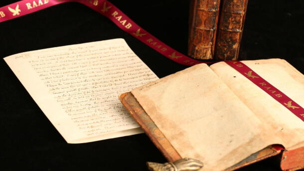The letter, penned in 1787 was sent to a prominent scientist along with three books on chemistry.