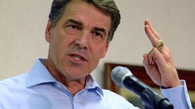 Republican presidential candidate Texas Gov. Rick Perry speaks to supporters in Greenville, S.C. on Aug. 20.