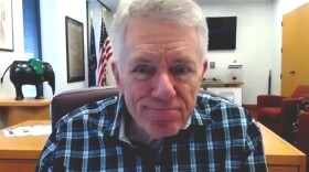 Columbus Mayor Jim Lienhoop on a Zoom interview Tuesday.
