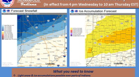 A winter weather advisory is in effect from 4:00 p.m. Wednesday until 10:00 a.m. Thursday.